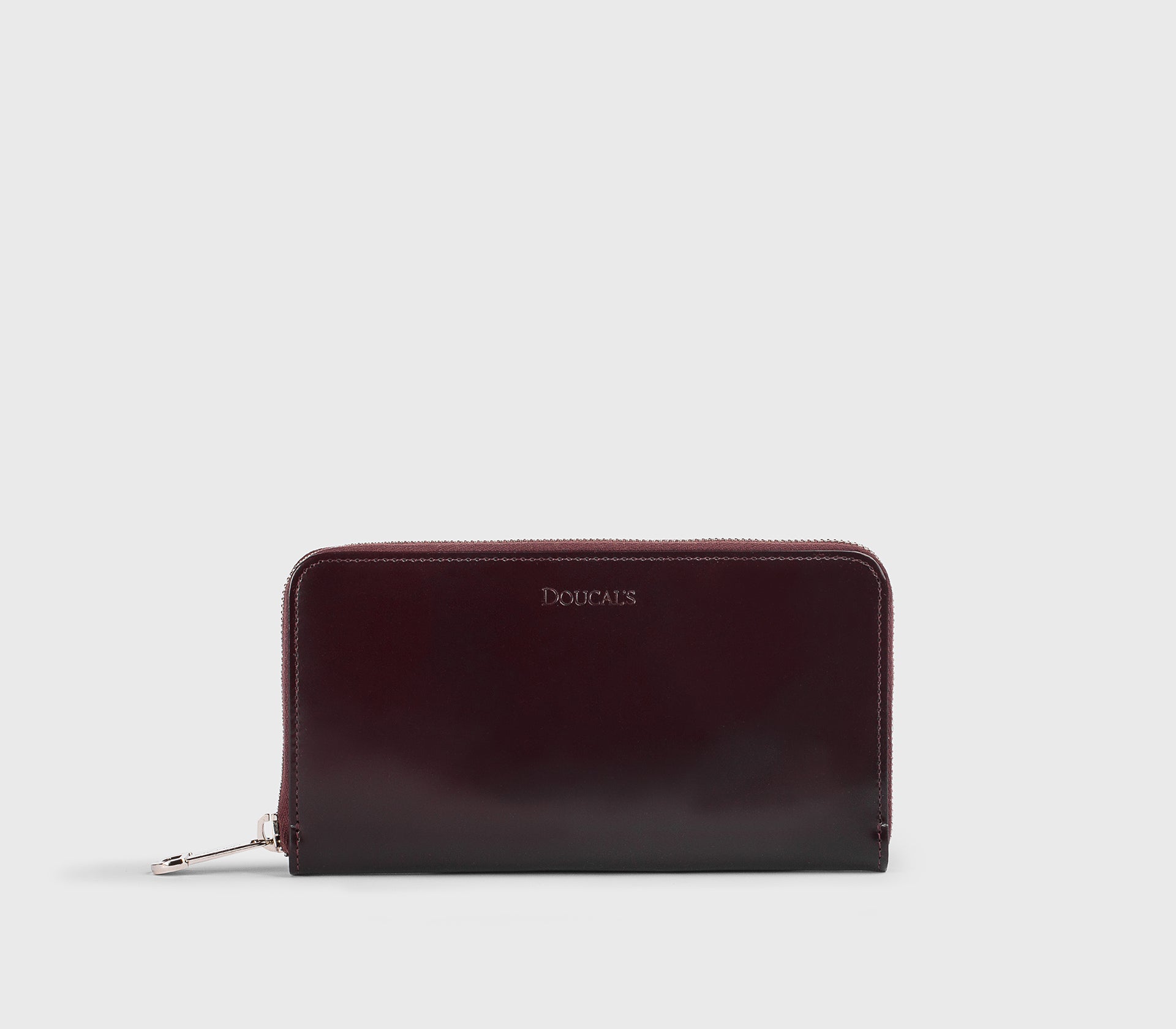 Burgundy leather continental wallet