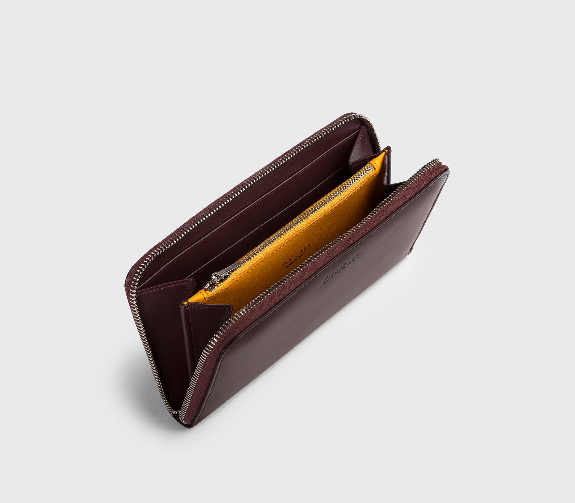 Burgundy leather continental wallet