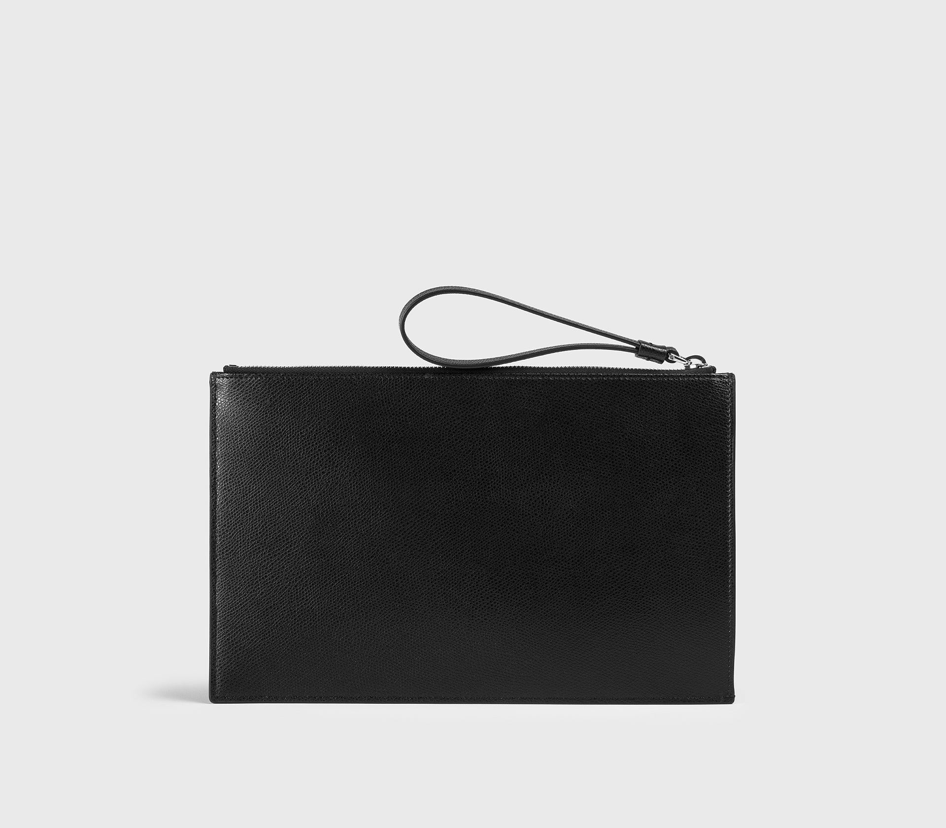 Pochette porte-documents en cuir Palmellato noir