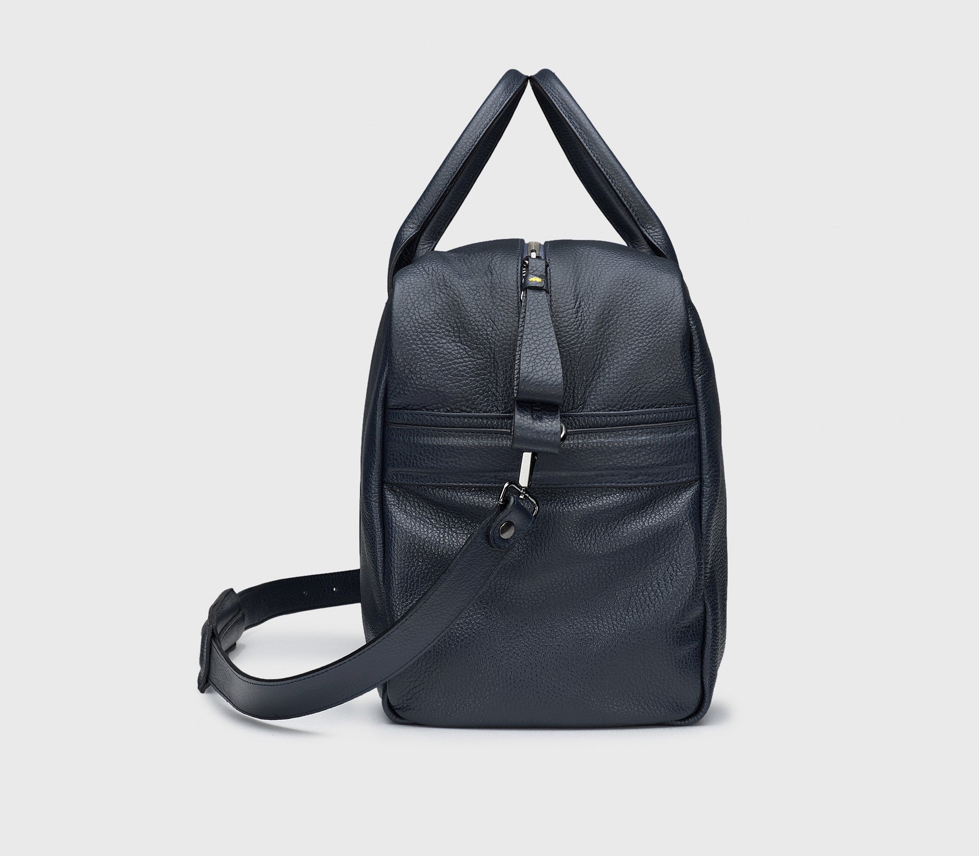 Blaue 48-h-Reisetasche aus Leder