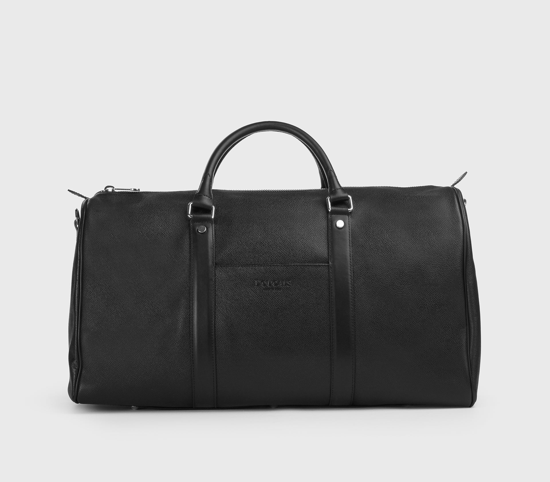 Black Palmellato leather weekend holdall