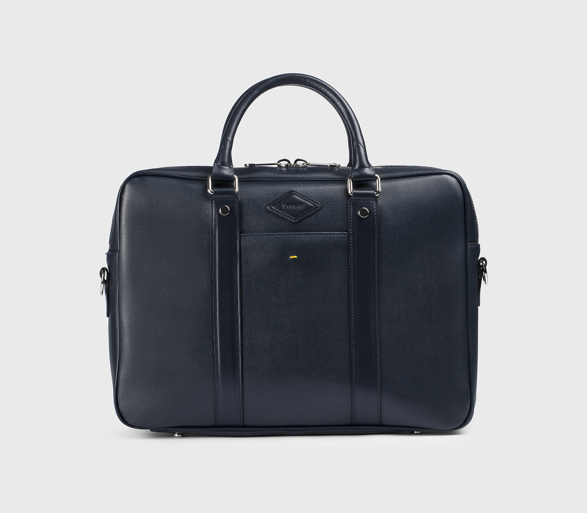 Weekender aus blauem gekrispeltem Leder