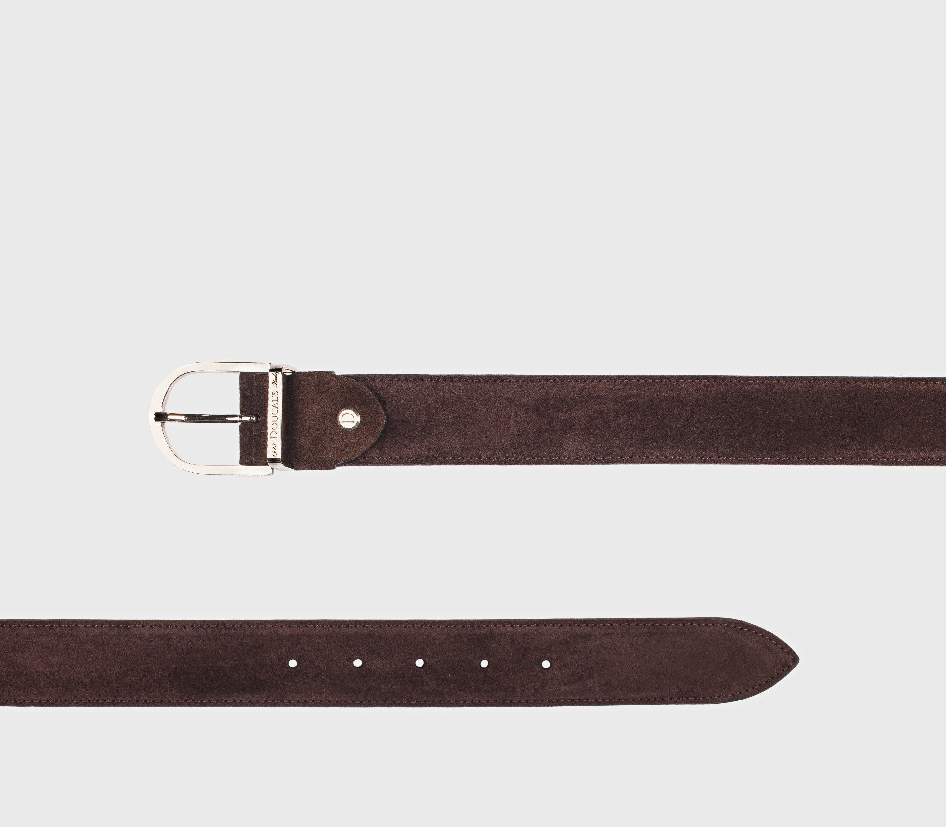 Ceinture réglable en daim marron