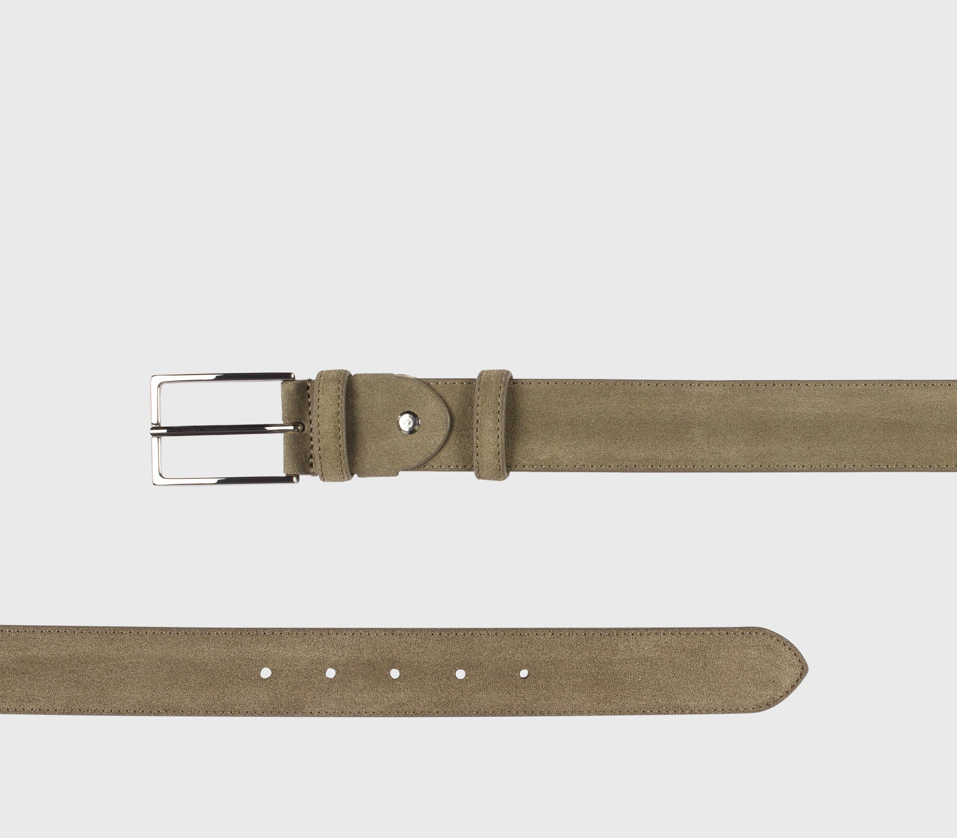 Ceinture en daim camel avec boucle carrée