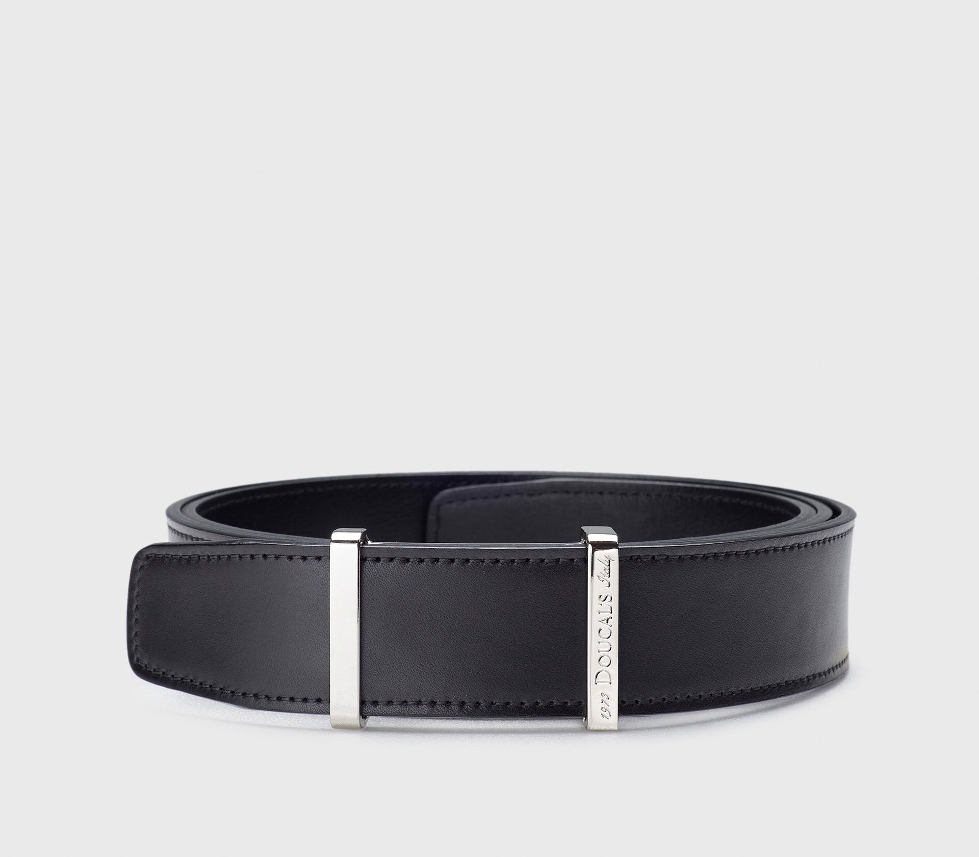 Grey leather belt