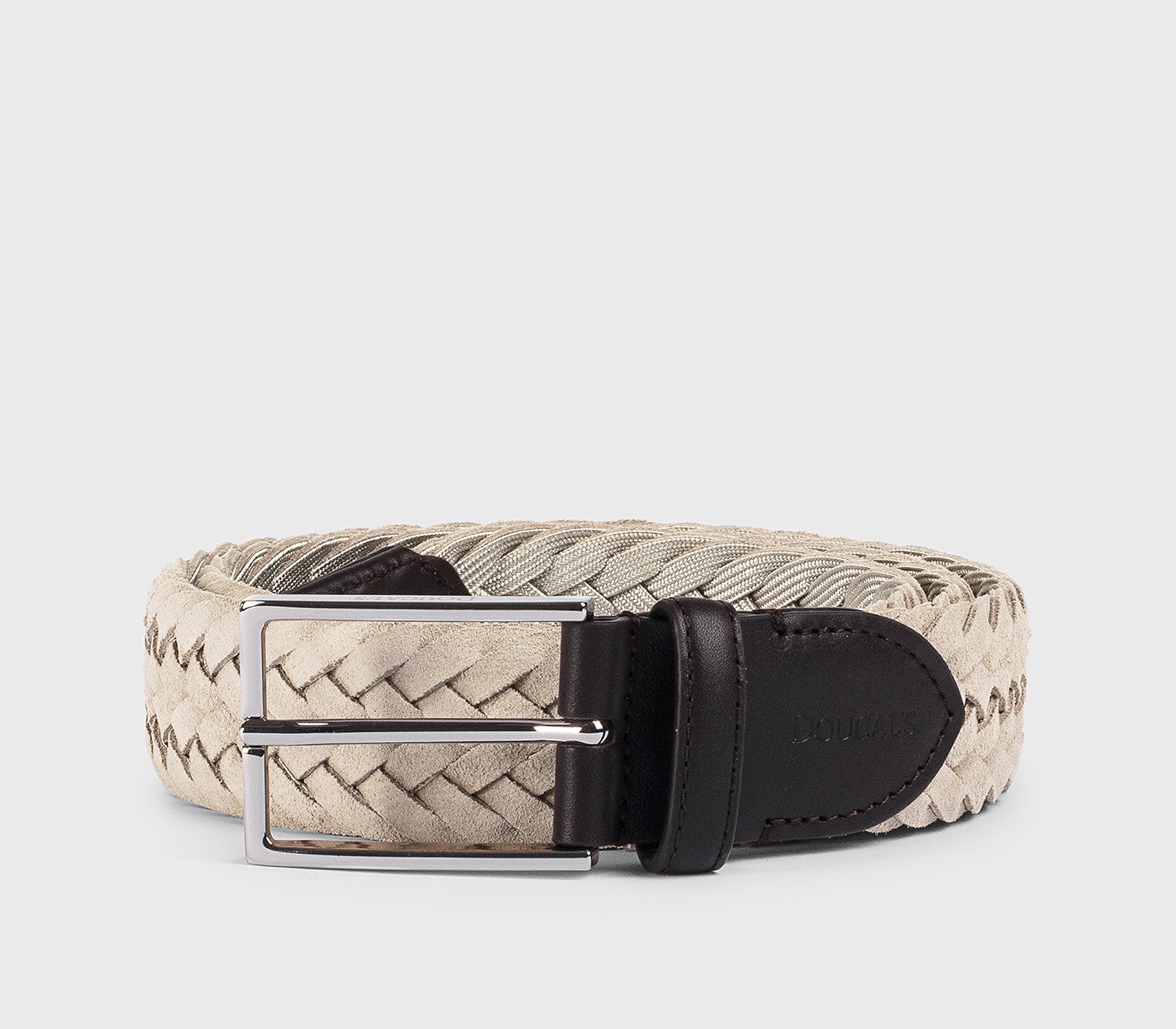 Ceinture en daim sable tressée