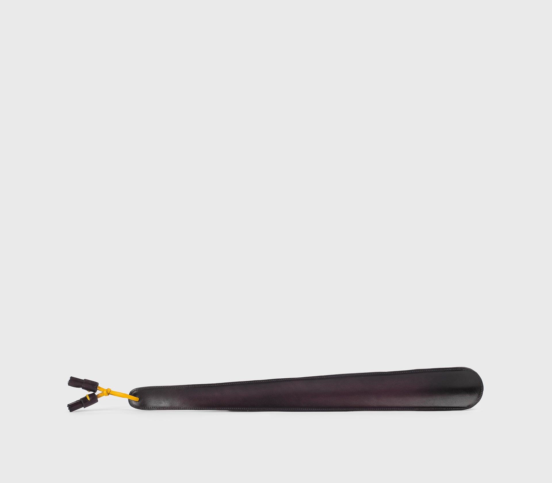 Large shoehorn in burgundy leather