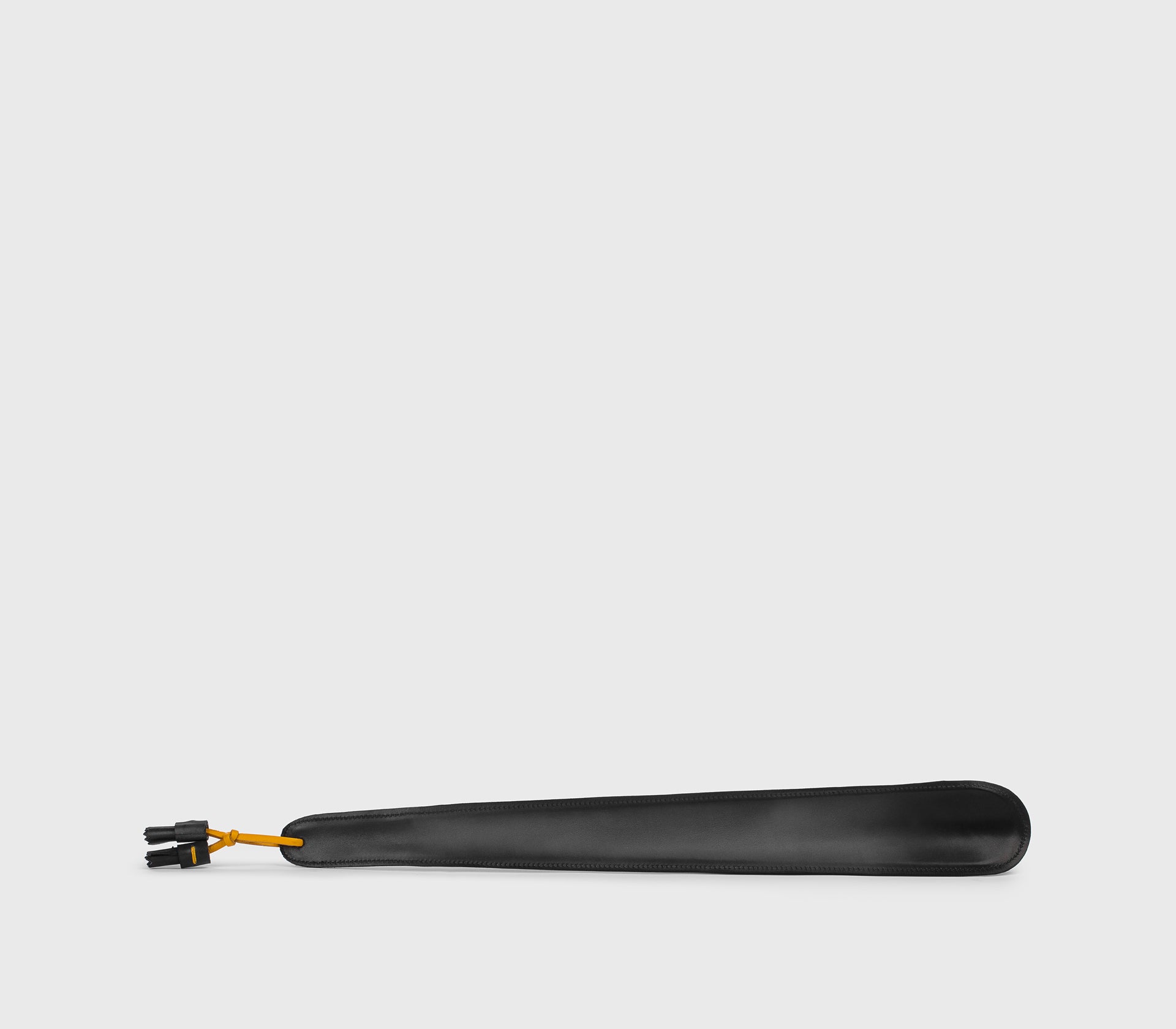 Large shoehorn in anthracite grey leather