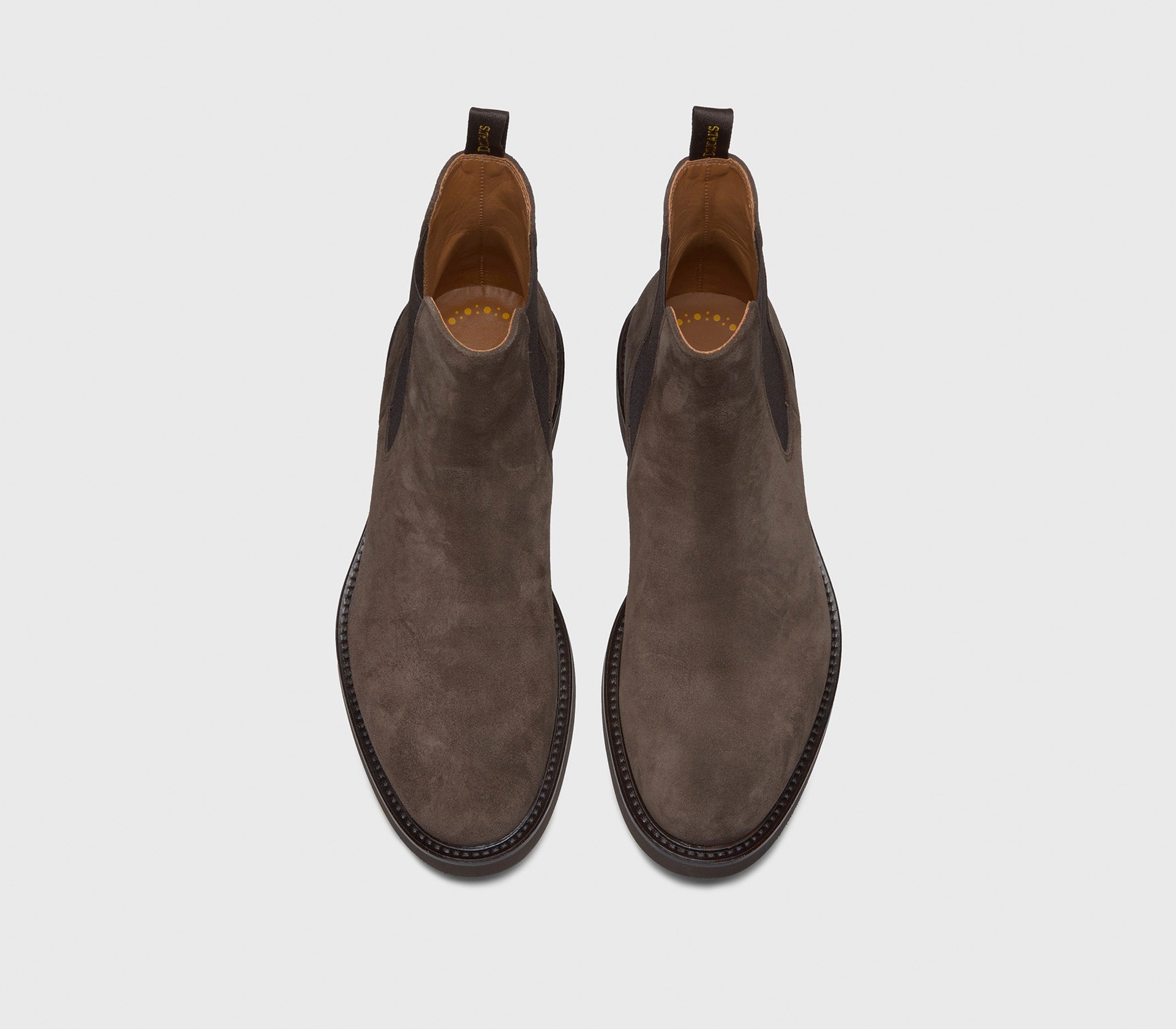 Dark brown suede ankle boot