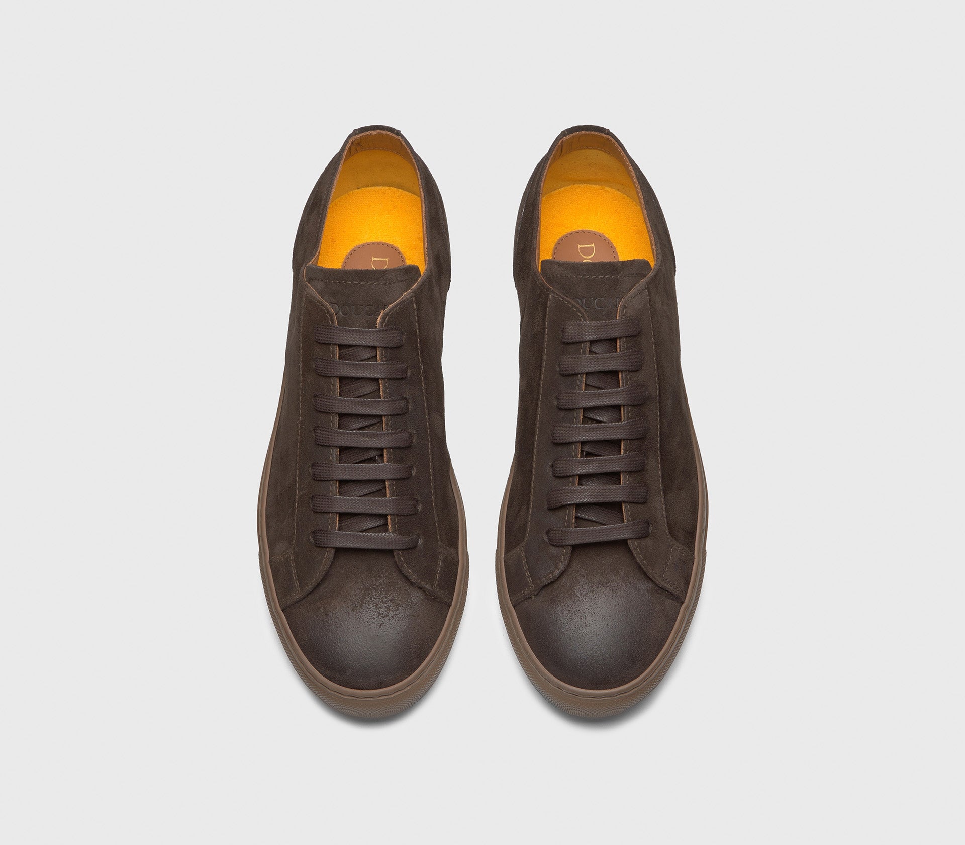 Dark brown suede sneaker