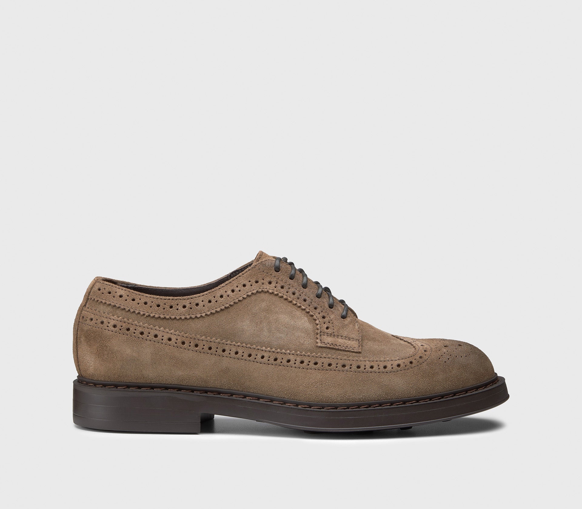 Stringata Derby da uomo in suede | cacao - Doucal's