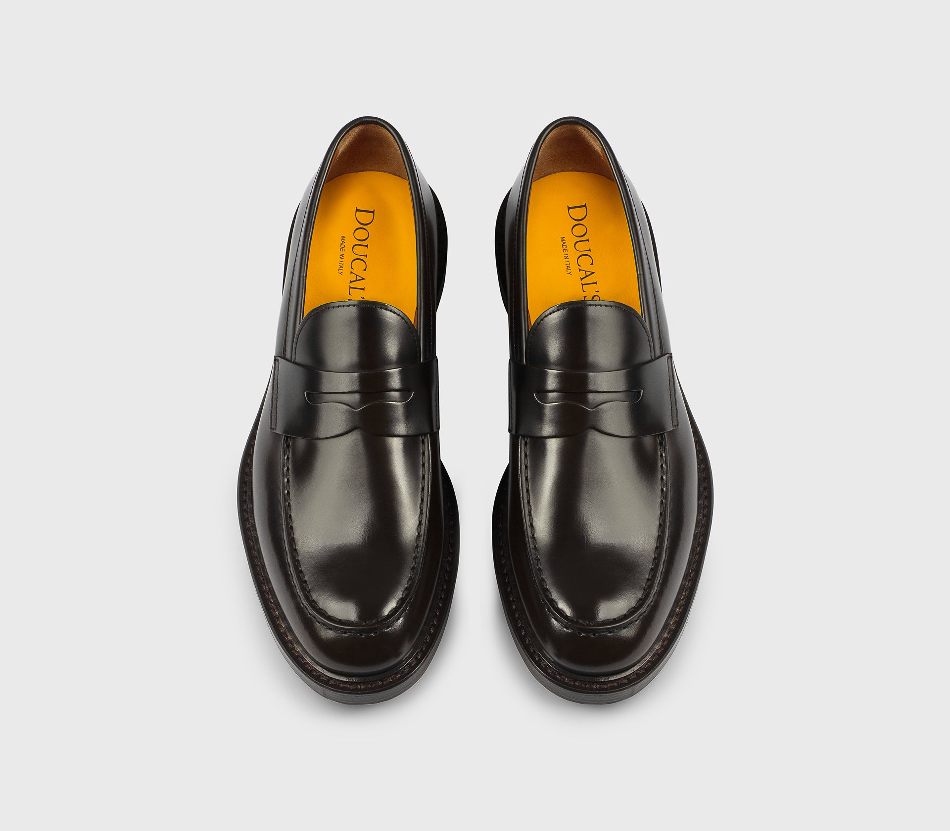 Dark brown leather loafer