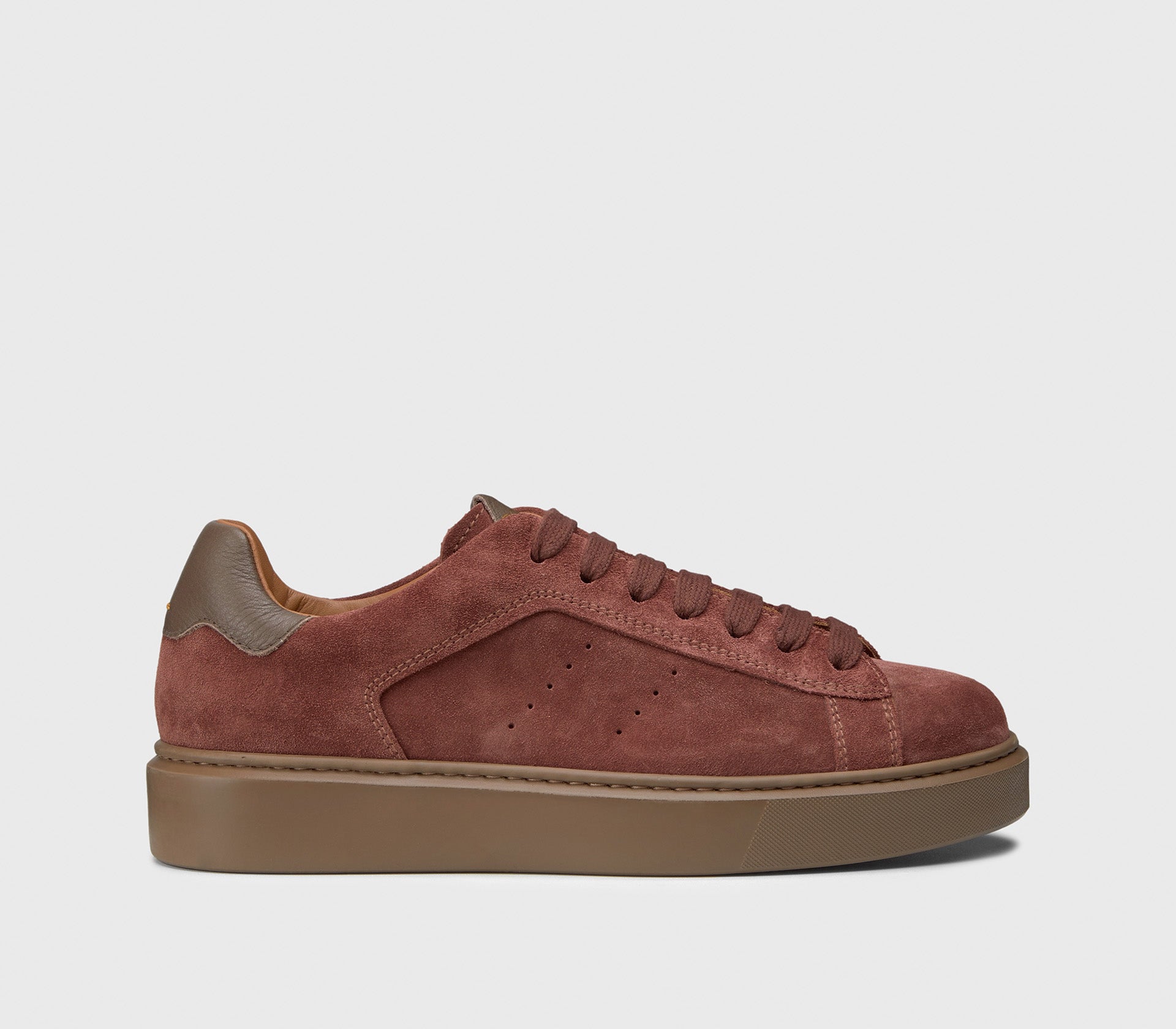 Sneaker da uomo in suede e pelle | cotto - Doucal's