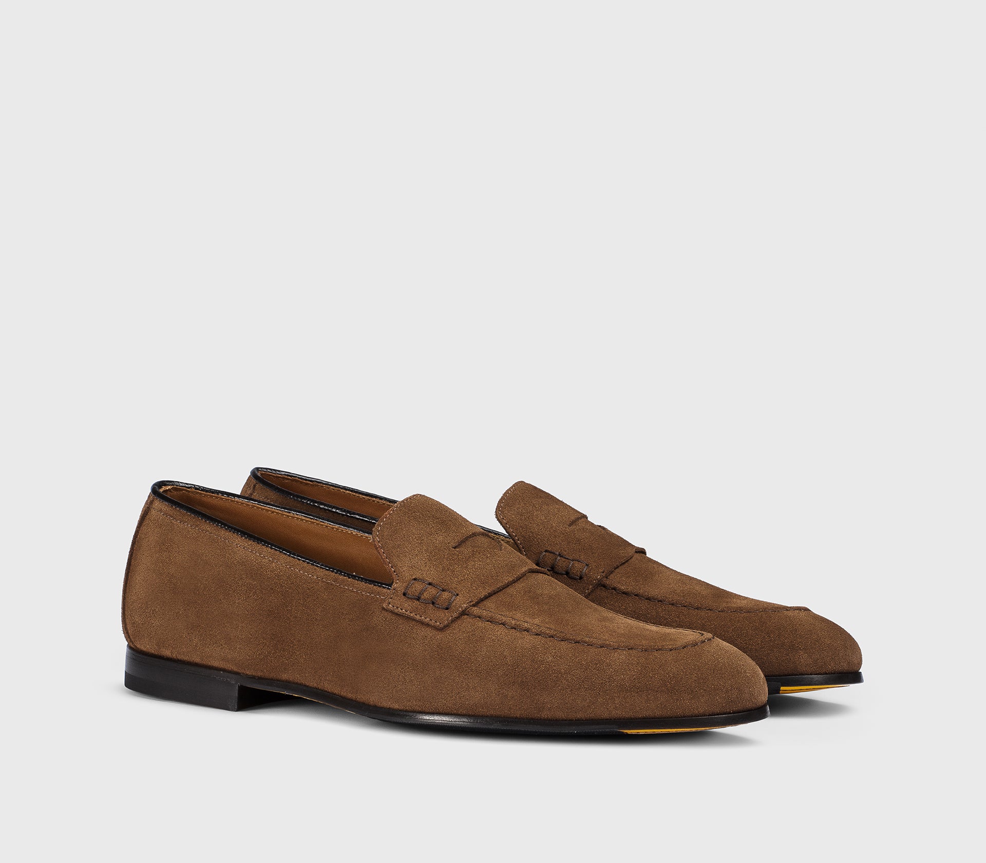 “Cinnamon” brown suede loafer