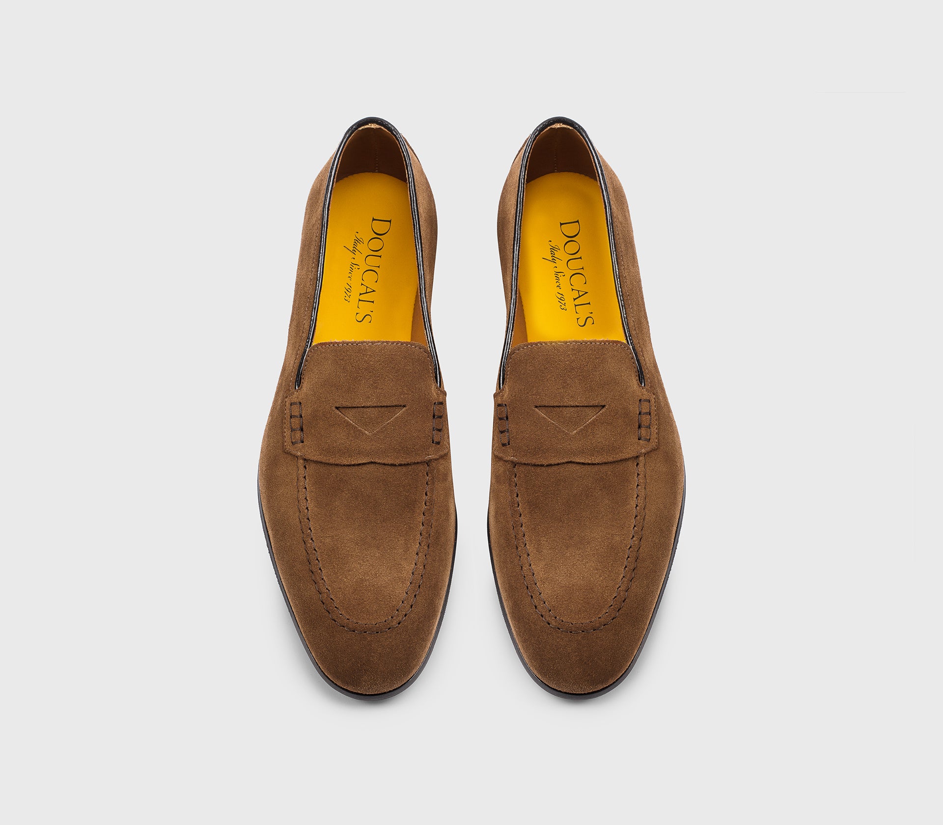 “Cinnamon” brown suede loafer