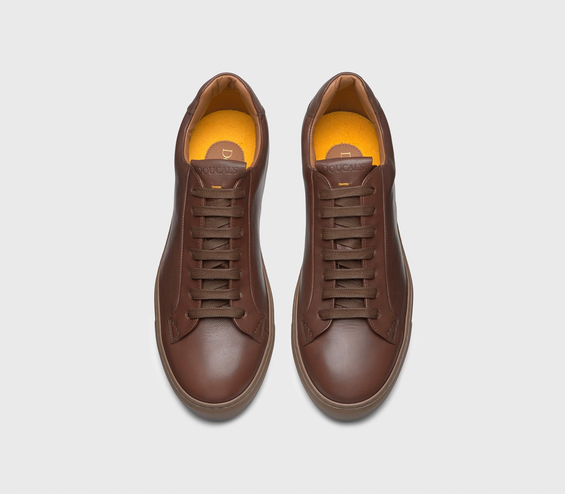 Dark brown leather sneaker