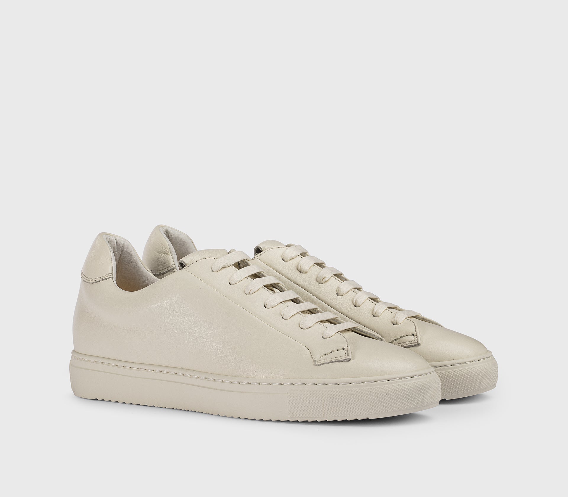 Sneaker in pelle panna