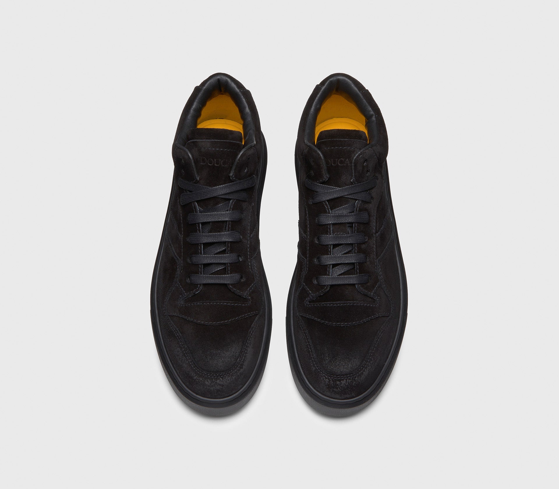 Sneaker alta in suede nera