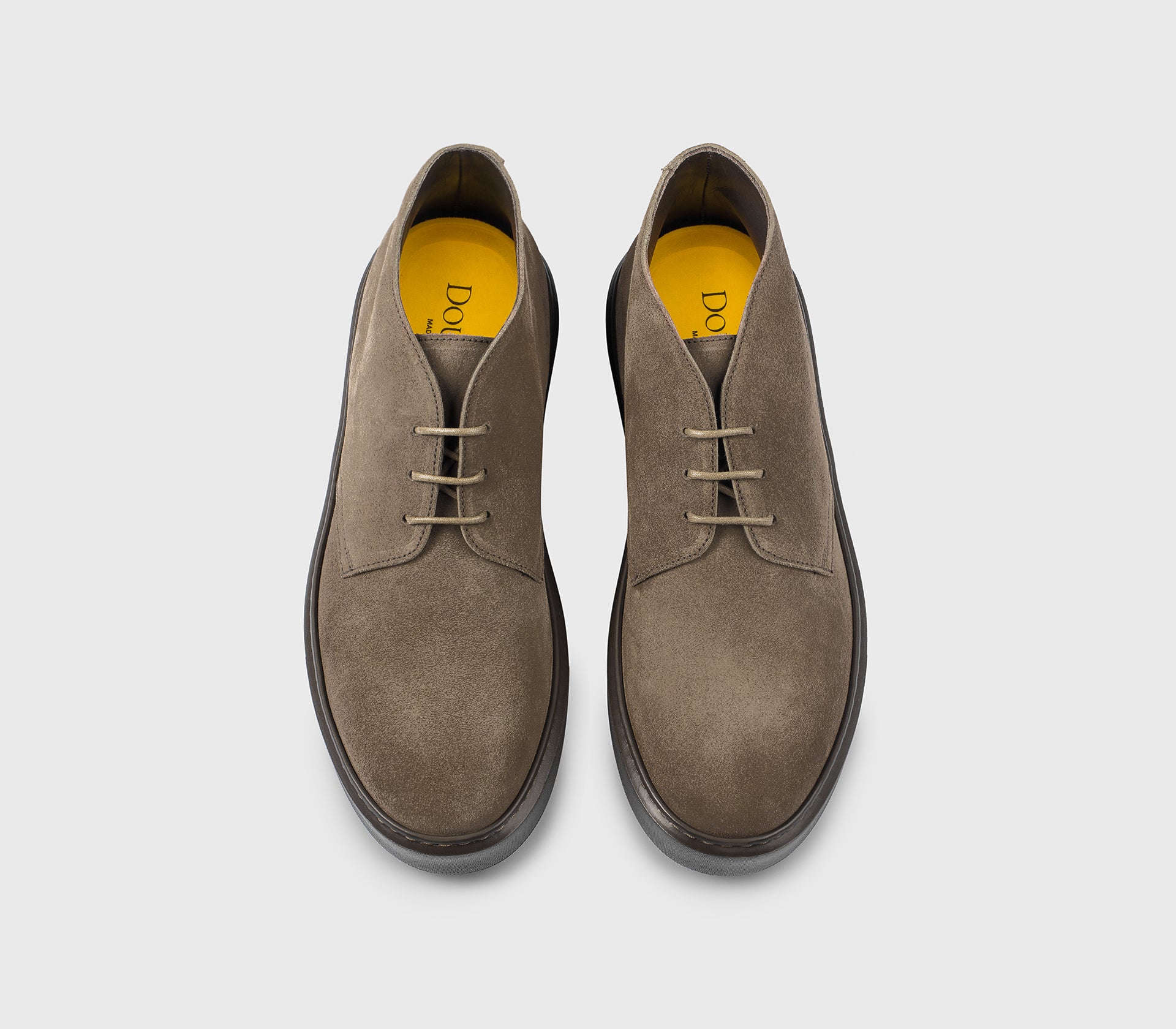 Light brown suede chukka ankle boot.