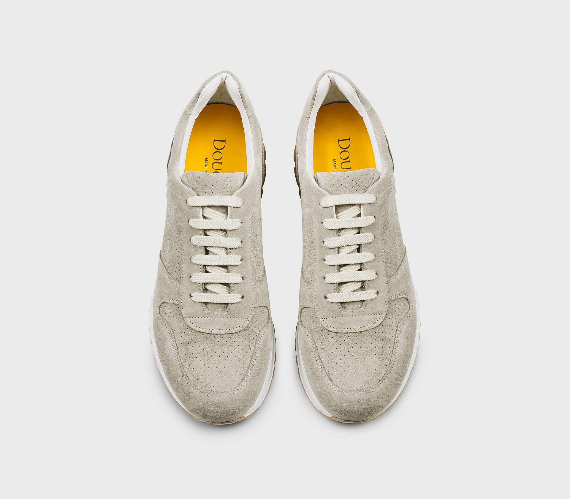 Sneaker in suede perla