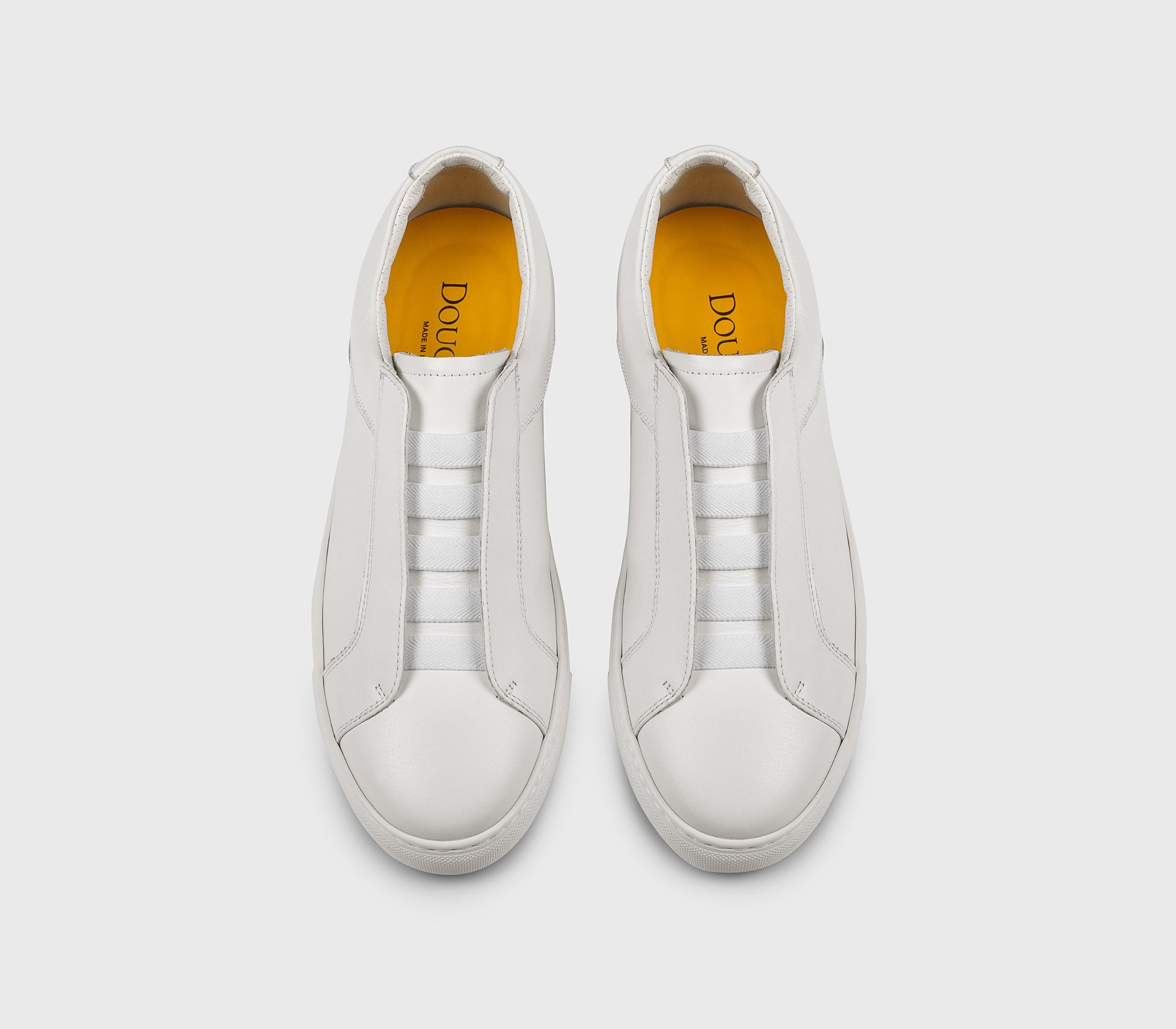 Sneaker sans lacets en cuir blanc