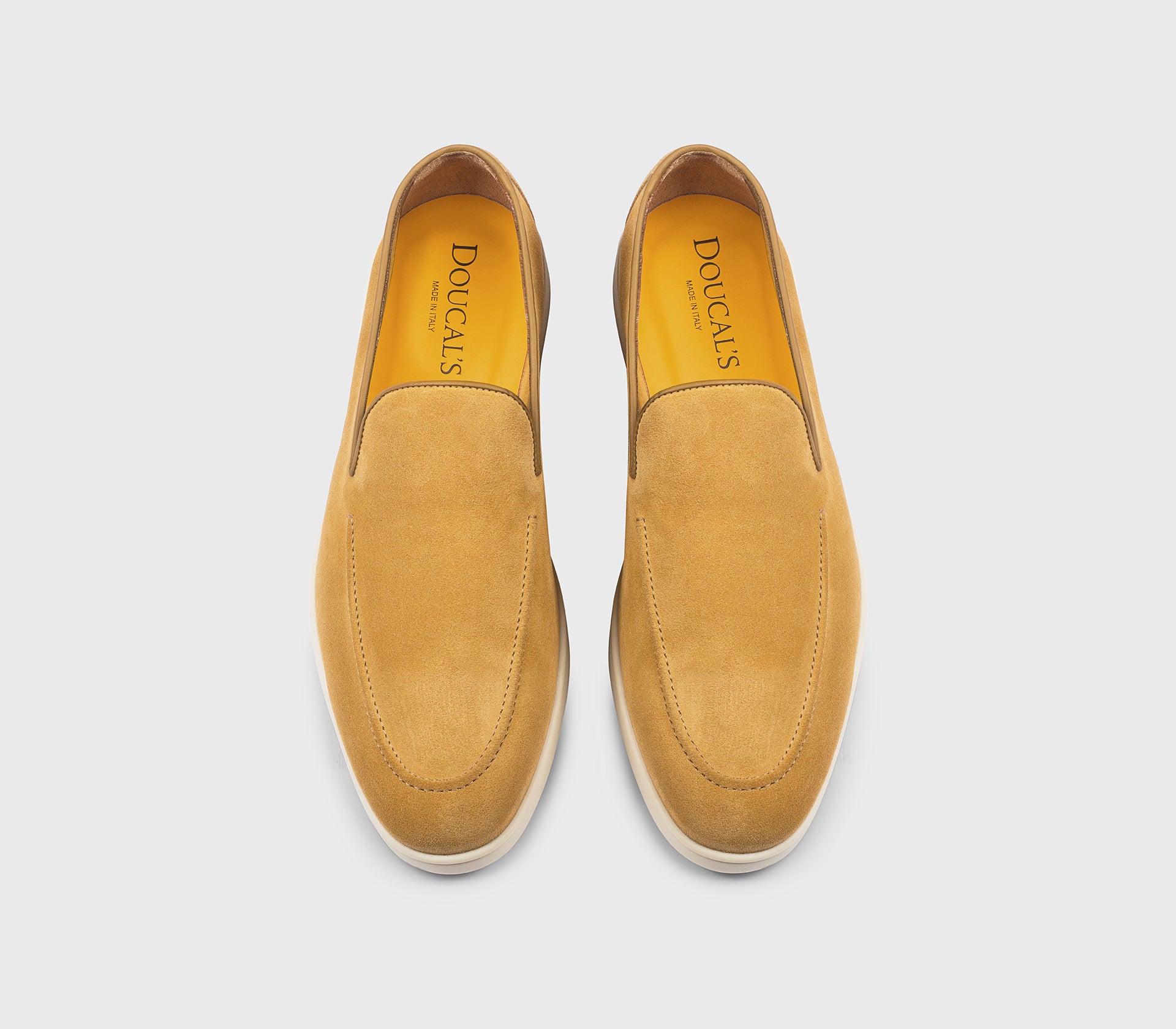 “Honey” yellow suede loafer