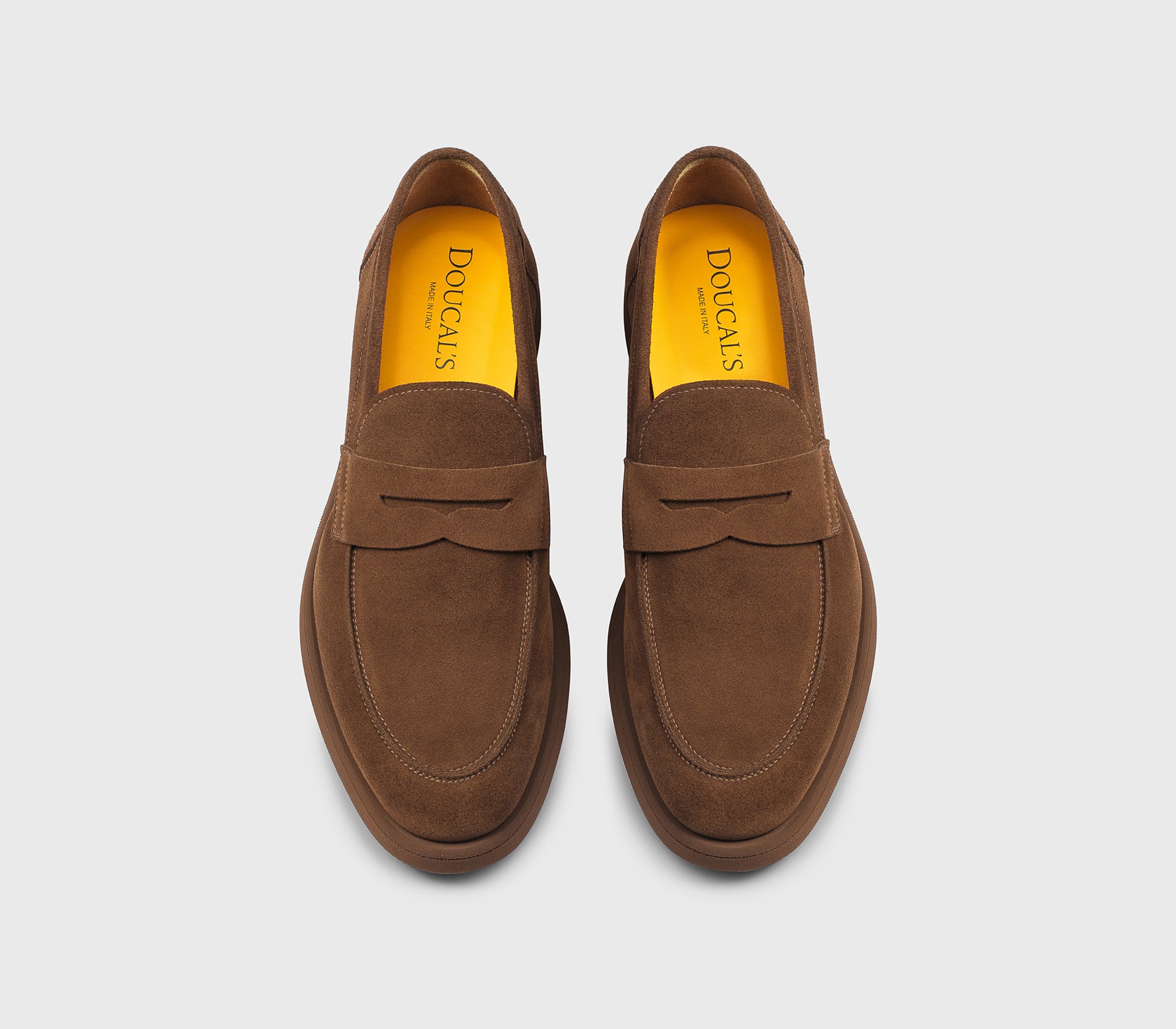 “Cinnamon” brown suede loafer