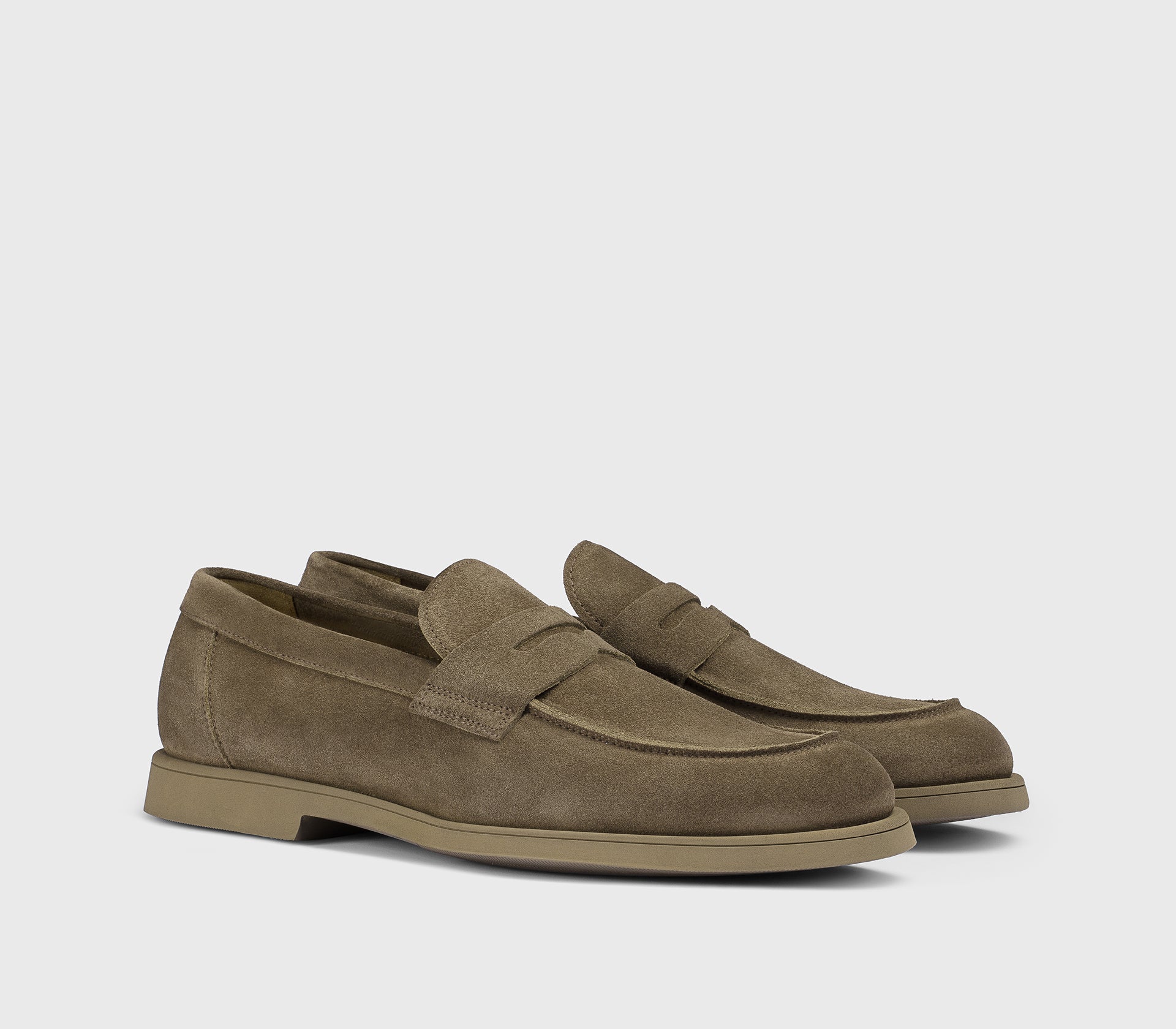 Mocassino in suede cacao