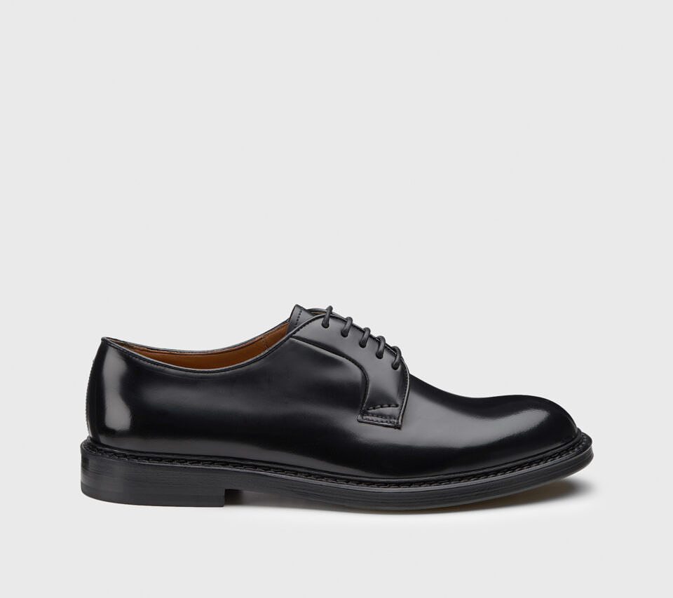 Men's leather lace-up shoes | black - Doucal's | Doucal's