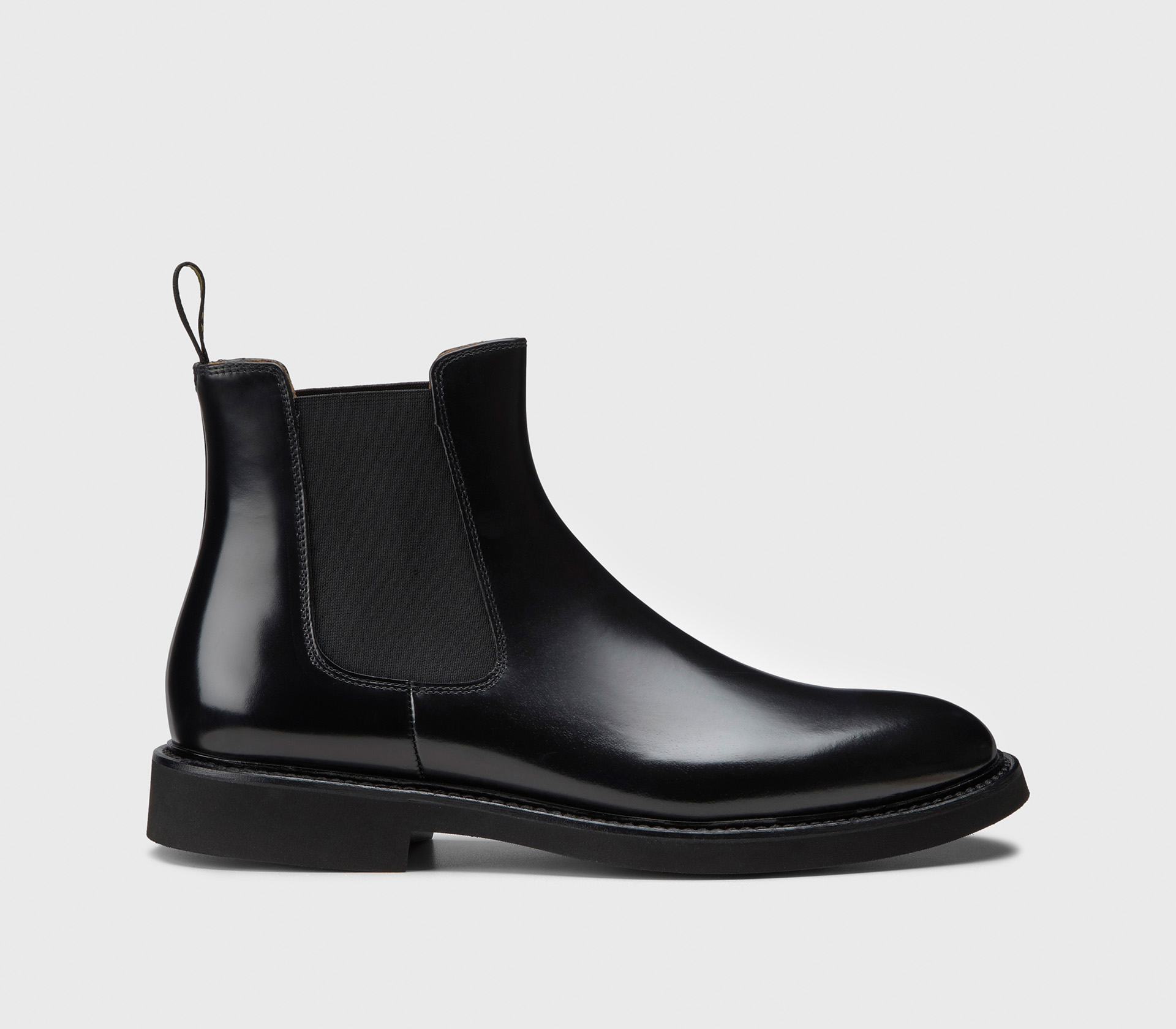 Men’s leather beatles ankle boot | black - Doucal’s | Doucal's