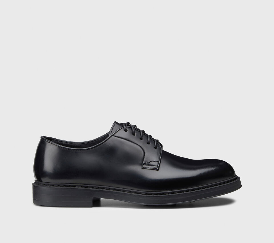 Men's leather lace-up shoes | black - Doucal's | Doucal's