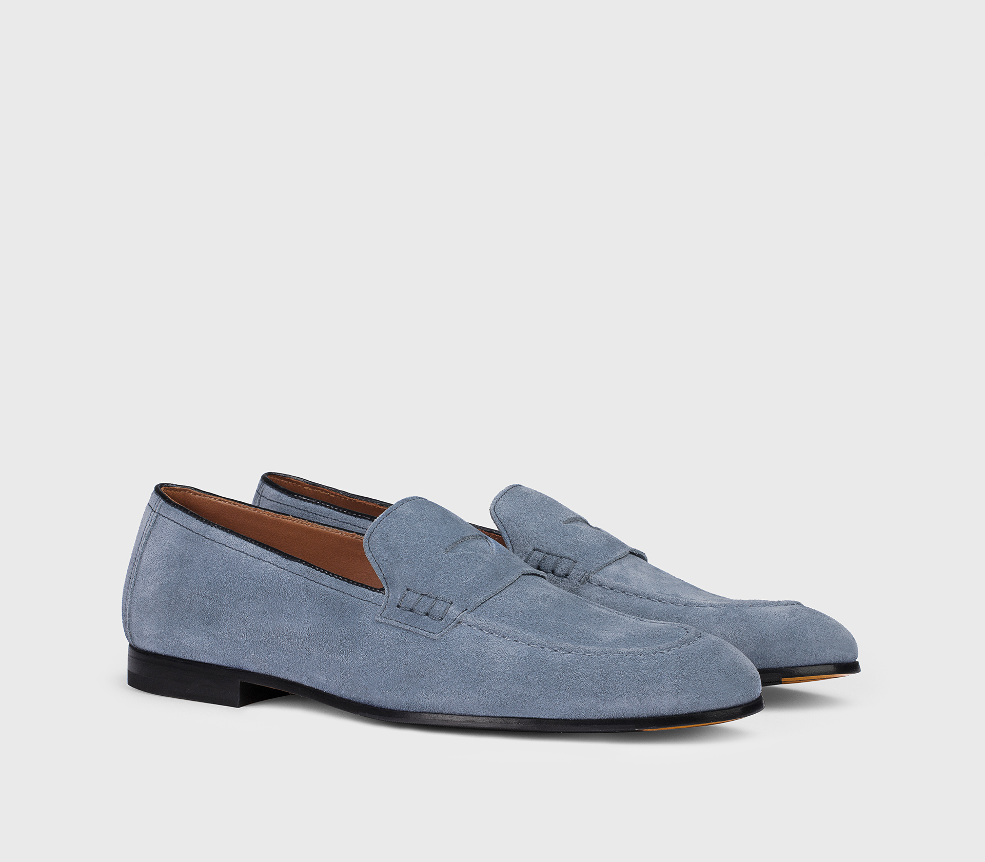 Men's loafer in suede | sky blue - Doucal's | Doucal's