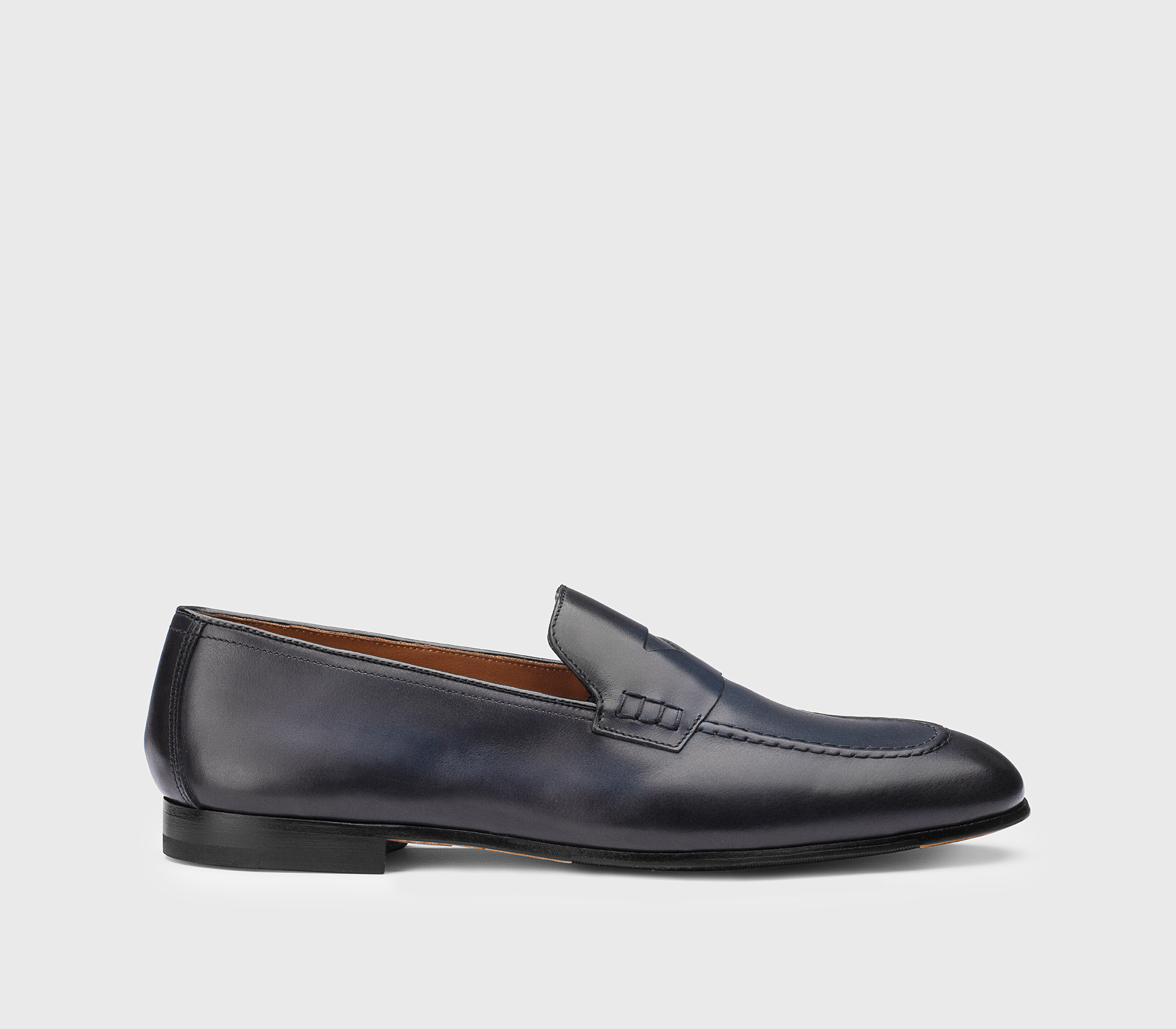 Men's loafer in leather | blue - Doucal's | Doucal's