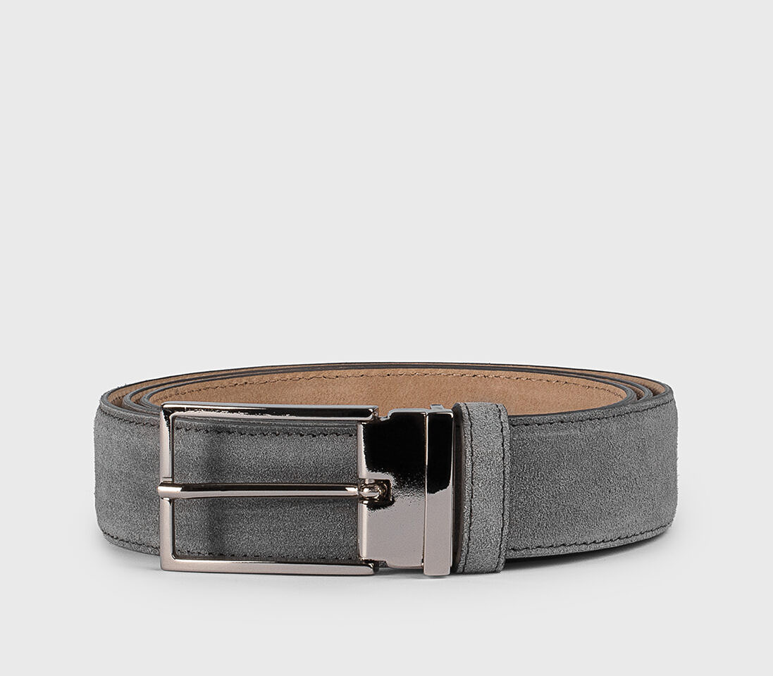 Cintura regolabile da uomo in suede| grigio scuro - Doucal's