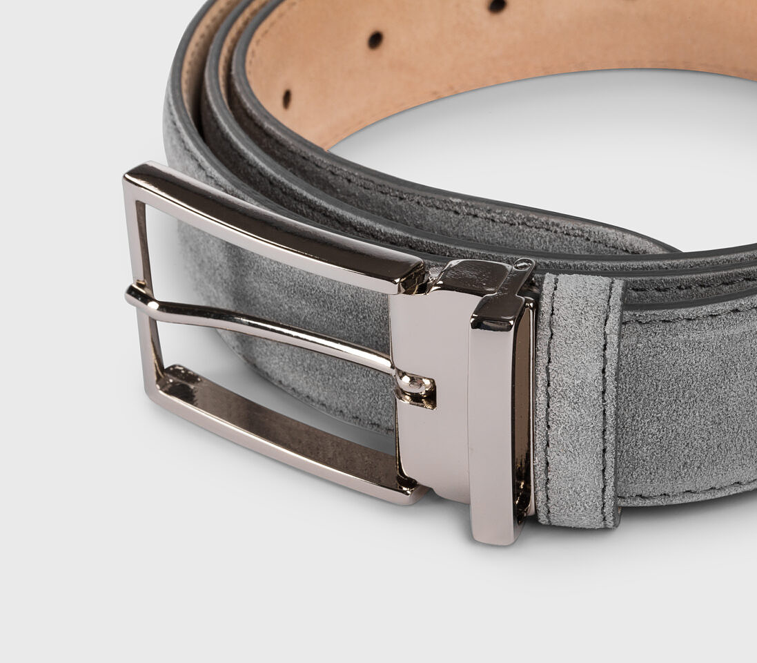 Cintura regolabile da uomo in suede| grigio scuro - Doucal's