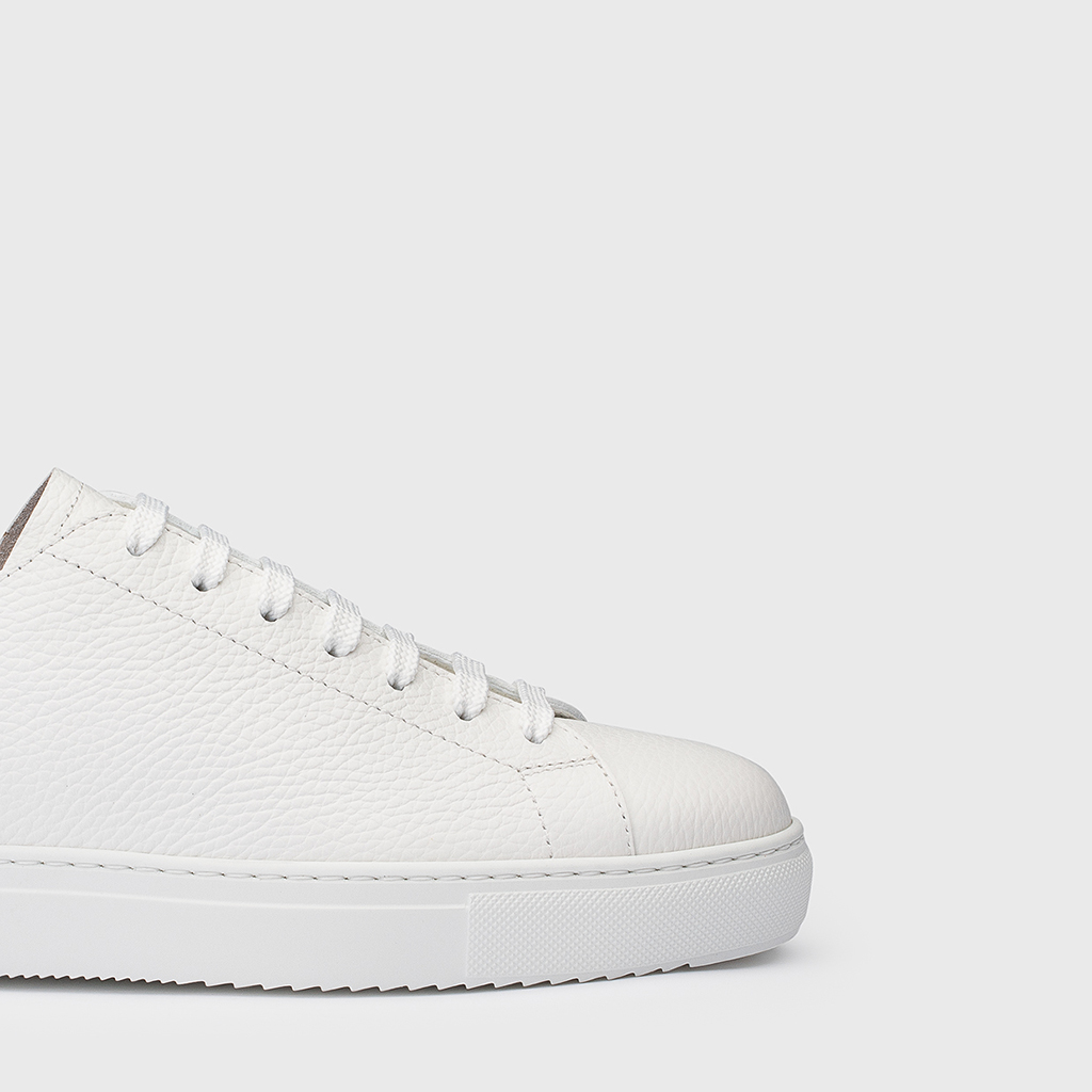 Doucal#39;s suede-panelling leather sneakers - White